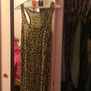 Maxi summer dress leopard print
